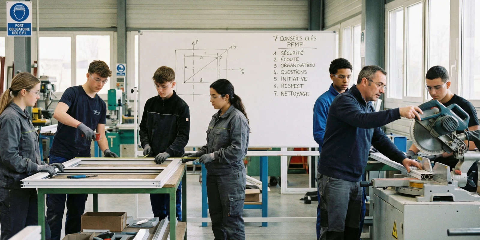 Stages PFMP en atelier Aluminium : 7 conseils clés Stages PFMP en atelier Aluminium : 7 conseils clés